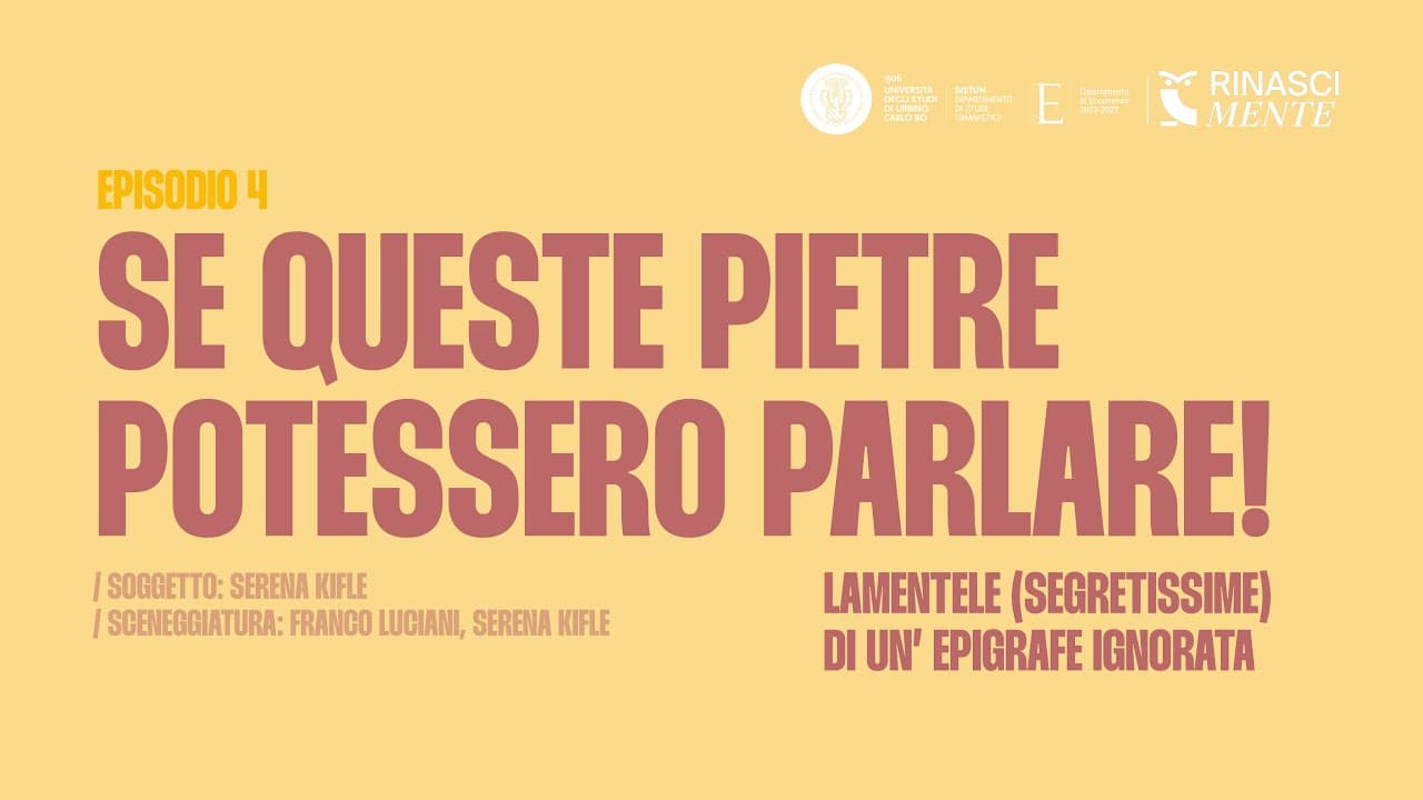 Copertina dell'episodio SE QUESTE PIETRE POTESSERO PARLARE! Lamentele (segretissime) di un'epigrafe ignorata