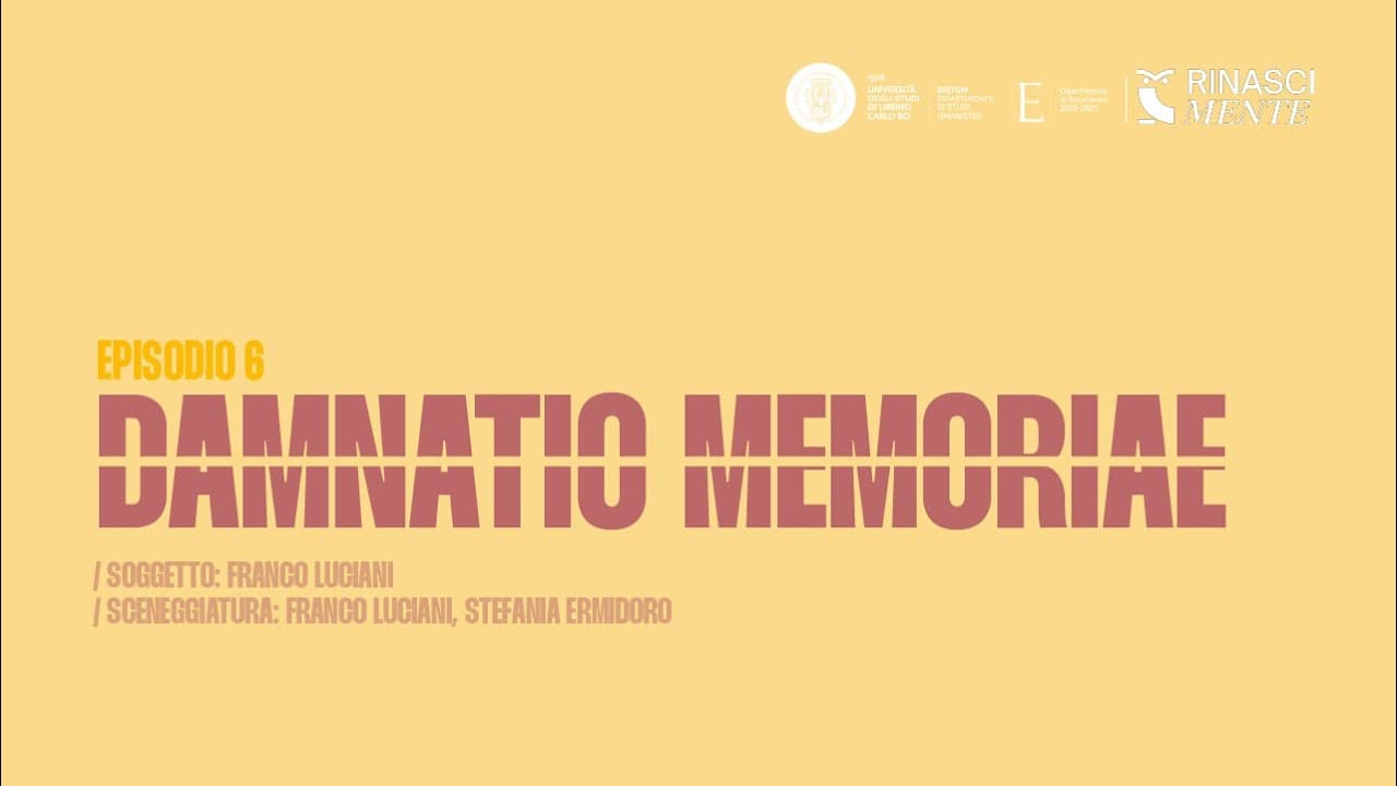 Copertina dell'episodio DAMNATIO MEMORIAE